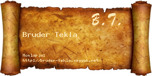 Bruder Tekla névjegykártya